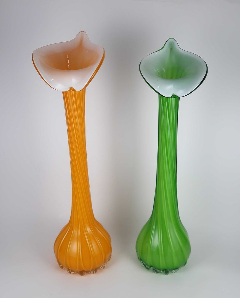 Jarras grandes em vidro Murano - 40 cm, cada