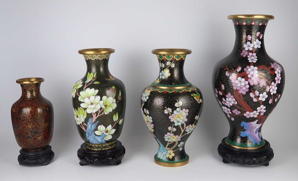 Jarras em cloisonné - China, CADA