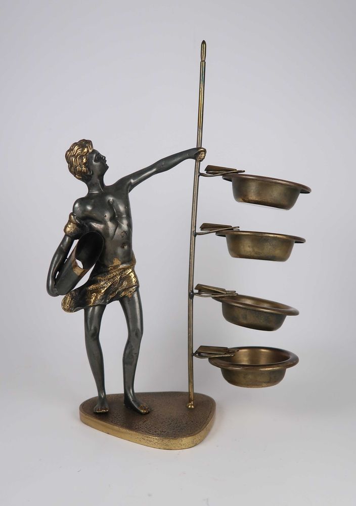 Escultura Art Deco bronze / latão