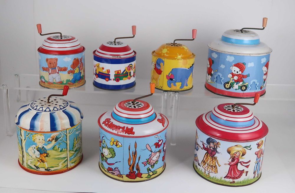 Conjunto de 7 caixa de Brinquedos Musicais de Lata