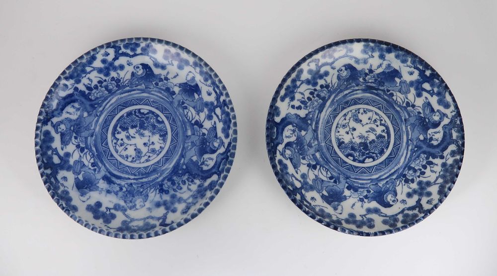Par de pratos porcelana da China Séc. XIX/XX