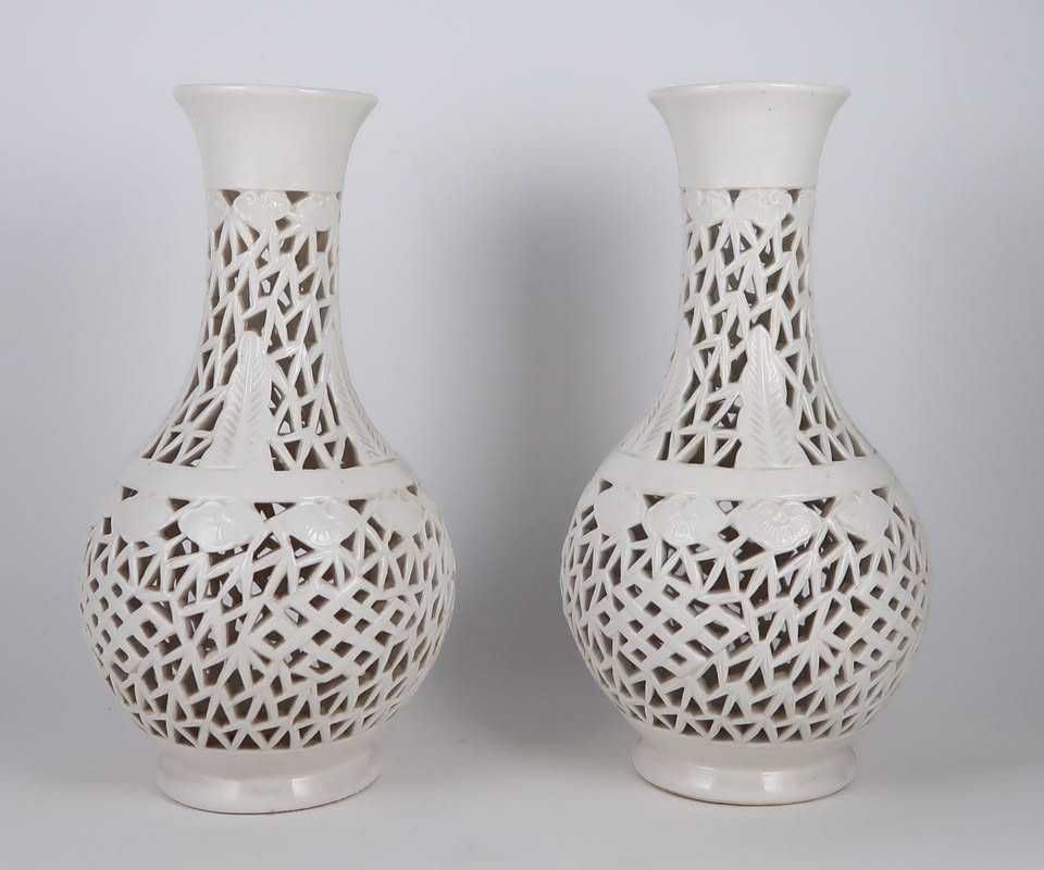 Par de jarras Blanc de Chine - 20 cm