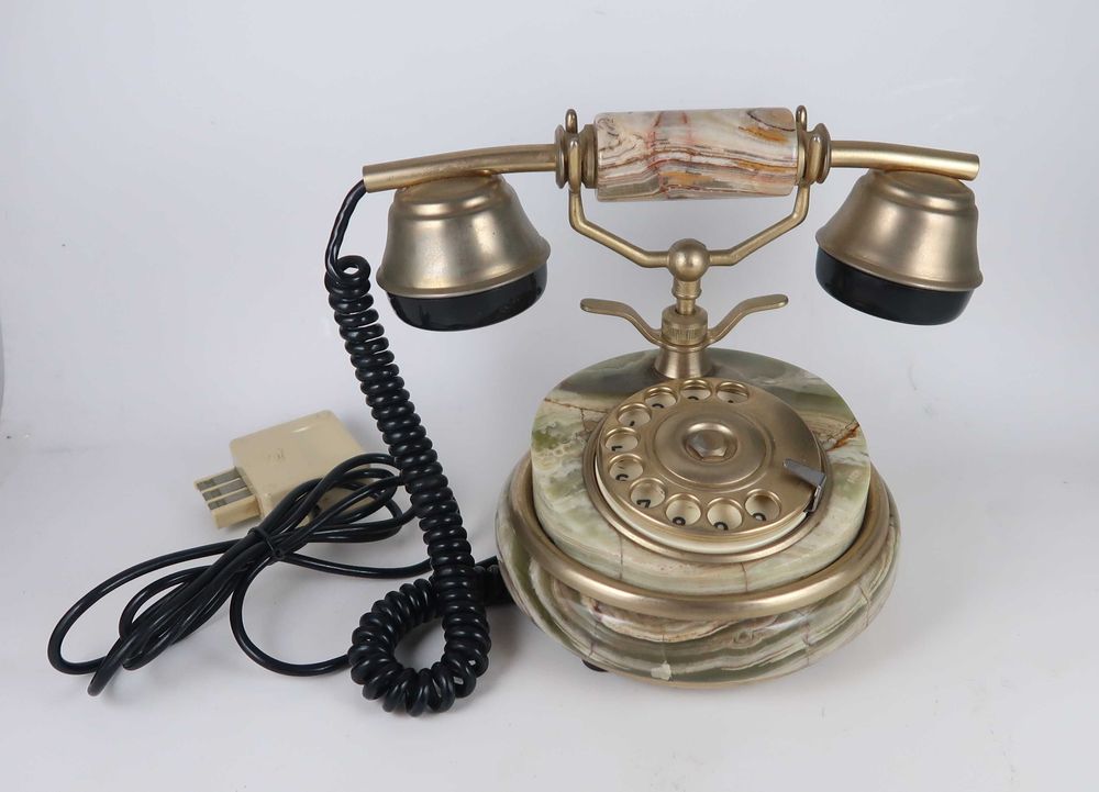 Telefone Antigo Italiano em Pedra Alabastro / Onix